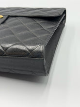 Load image into Gallery viewer, Chanel Vintage Top Handle Caviar Black Briefcase quilted