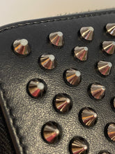 Load image into Gallery viewer, Christian Louboutin pannetone zippy spiked wallet black