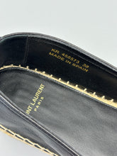 Load image into Gallery viewer, YSL black leather espadrilles - size 38 -  fit like a US 7