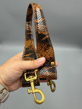 Load image into Gallery viewer, Vivienne Westwood Hazel Medium Shoulder Bag in embossed snake leather with matching wallet