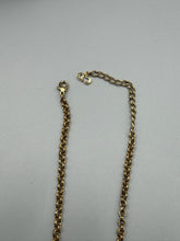 Load image into Gallery viewer, Dior Crystal CD logo gold chain necklace - 17"
