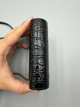 Load image into Gallery viewer, Saint Laurent Croc embossed card case on chain