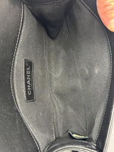 Load image into Gallery viewer, Chanel Small Chevron glitter black patent chain bag