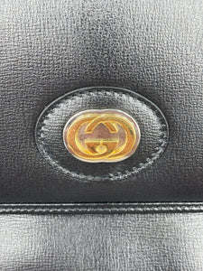Gucci Azalea Calfskin Small Marina Chain Shoulder Bag Black