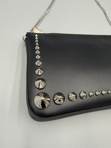 Christian Black loubila studded clutch