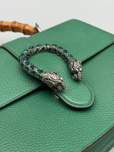 Load image into Gallery viewer, Gucci Green Leather Medium Dionysus Bamboo Top Handle Bag