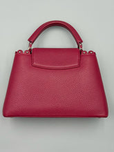 Load image into Gallery viewer, Louis Vuitton Taurillon Lace Croquets Capucines BB Groseille with strap