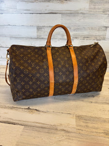Louis Vuitton Keepall 55 Bandouliere bag with non braned strap