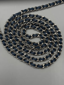 Chanel CC Navy Blue Lambskin Wallet on Chain crossbody
