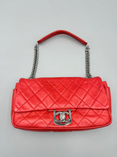 Load image into Gallery viewer, Chanel Lambskin Quilted Medium Icons Secret Label Flap Coral