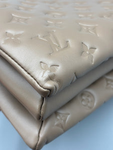 Louis Vuitton Coussin MM taupe monogram with straps