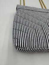 Load image into Gallery viewer, Saint Laurent Small LouLou Matelasse on chain marine canvas striped