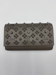Christian Louboutin Paloma embellished grey wallet on chain