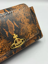 Load image into Gallery viewer, Vivienne Westwood Hazel Medium Shoulder Bag in embossed snake leather with matching wallet