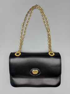Gucci Azalea Calfskin Small Marina Chain Shoulder Bag Black