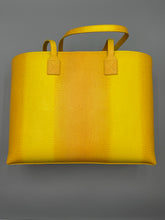 Load image into Gallery viewer, Burberry Calfskin Lizard Embossed Medium London Tote Marigold