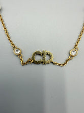 Load image into Gallery viewer, Christian Dior CD Claire De Lune long necklace white crystal