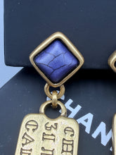 Load image into Gallery viewer, Chanel Rue Cambon Tags drop earrings