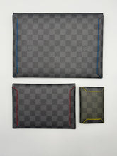 Load image into Gallery viewer, Louis Vuitton Lmt Ed Damier Graphite Alpha Triple Pouch set
