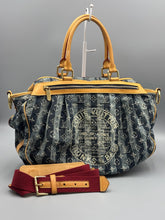 Load image into Gallery viewer, Louis Vuitton cabas denim striped tote with strap