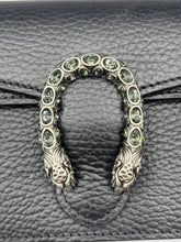 Load image into Gallery viewer, Gucci Black leather Super mini Dionysus crossbody on chain
