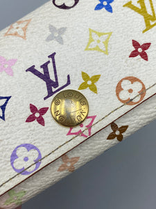 Louis Vuitton Murakami 4 key holder with beige