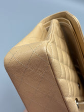 Load image into Gallery viewer, Chanel Beige Medium Double Flap Caviar bag with Silver hardware
