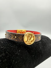 Load image into Gallery viewer, Louis Vuitton LV Circle wrap bracelet monogram with red - small