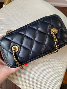 Chanel Black Lambskin Vanity case crossbody