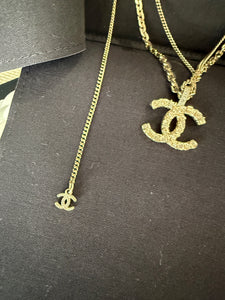 Chanel Champagne Gold CC Double Chain link necklace - 16 inch or 23 inch