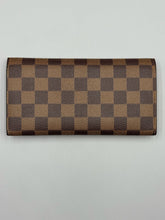Load image into Gallery viewer, Louis Vuitton Emilie ebene wallet with red