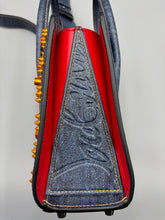 Load image into Gallery viewer, Christian Louboutin Mini Paloma Denim Embellished tote with strap