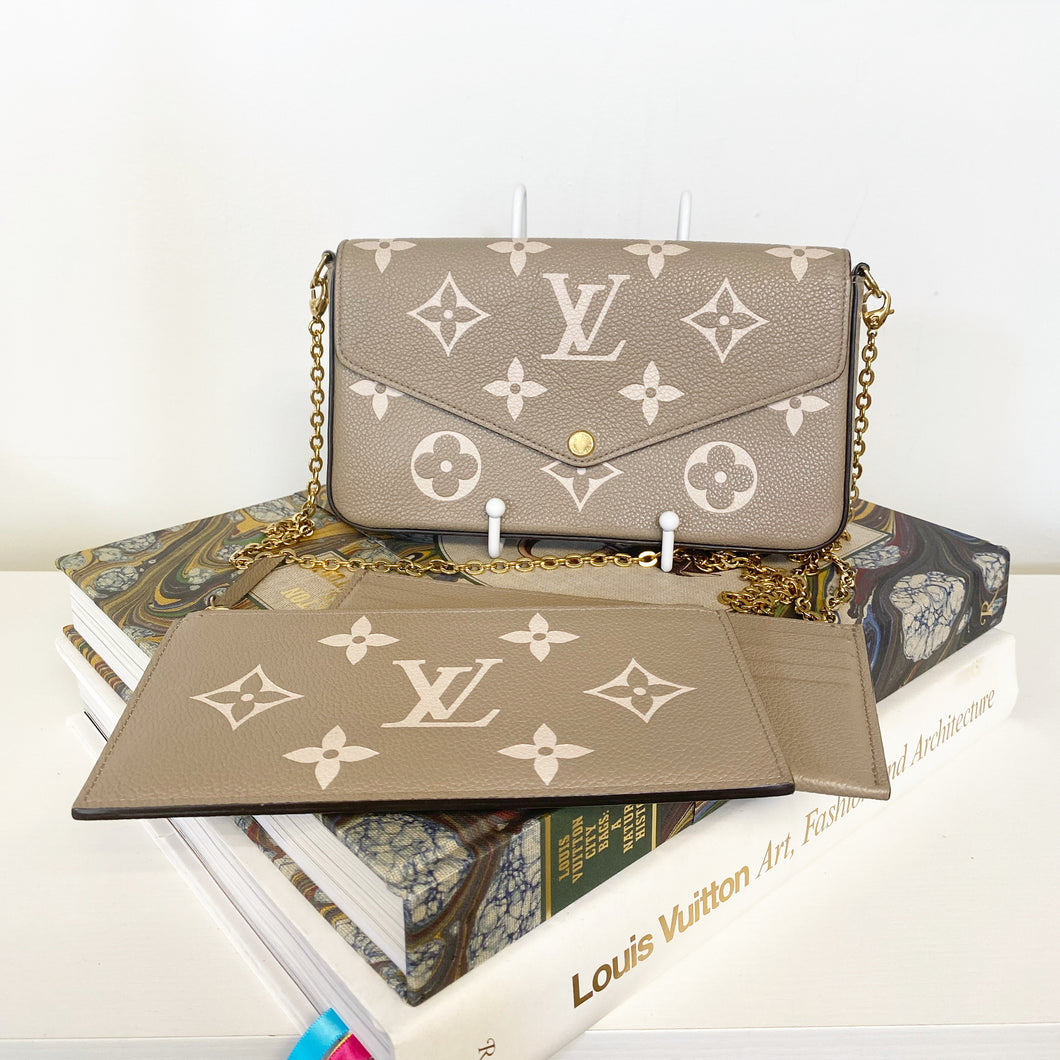 Louis Vuitton Felicie Bicolore dove with inserts