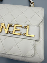 Load image into Gallery viewer, Chanel White Calfskin Enchained Flap medium on chain