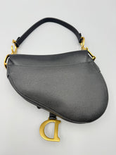 Load image into Gallery viewer, Christian Dior Black Medium Saddle bag with strap