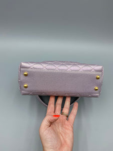 Chanel CoCo top handle Irredescent with strap light pink/lavender