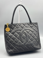 Load image into Gallery viewer, Chanel Caviar Medallion black tote with GHW