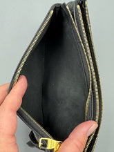 Load image into Gallery viewer, Louis Vuitton double Pochette Black bicolore with strap