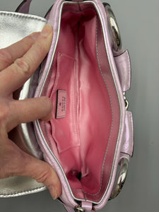 Gucci pink Irredescent Horsebit shoulder bag