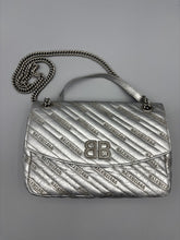 Load image into Gallery viewer, Balenciaga BB two-way silver chain crossbody / shoulder bag