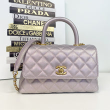 Load image into Gallery viewer, Chanel CoCo top handle Irredescent with strap light pink/lavender