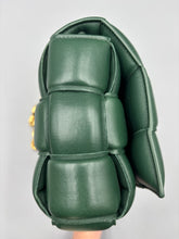 Load image into Gallery viewer, Bottega Veneta Lambskin Maxi Intreccio Padded Chain Cassette Crossbody Bag Racing Green