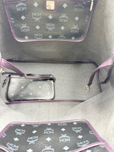 Load image into Gallery viewer, MCM Large Black Visetos Magnum collab tote with pouch