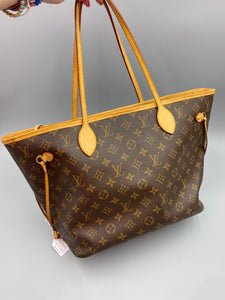 Louis Vuitton Neverfull MM monogram with tangerine with pouch