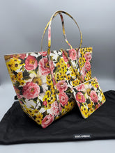 Load image into Gallery viewer, Dolce and Gabbana Miss Escape Open Tote Printed Saffiano Leather with matching pouch