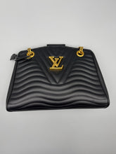 Load image into Gallery viewer, Louis Vuitton Black New Wave tote on chain
