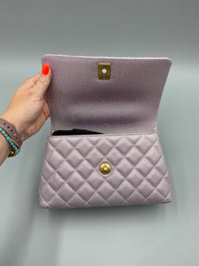 Chanel CoCo top handle Irredescent with strap light pink/lavender