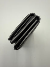 Load image into Gallery viewer, YSL trifold black leather snap wallet