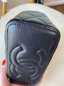 Chanel Black Lambskin Vanity case crossbody