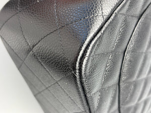 Chanel Double Flap Jumbo caviar with silver hardware
